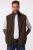 JP1880 Fleece Vest Stand-up Collar Brown - Bundy - Bundy Nadměrné Velikosti - 2XL-8XL