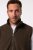 JP1880 Fleece Vest Stand-up Collar Brown - Bundy - Bundy Nadměrné Velikosti - 2XL-8XL