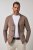 JP1880 Milano Flexnamic Pletené sako Ořechově hnědá - Obleky - Obleky 2XL-8XL