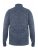 D555 Wilmington Zipper And Button Neck Sweater Blue - Mikiny & mikiny s kapucí - Mikiny & Mikiny s kapucí 2XL-12XL