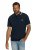 JP1880 802789 Polokošile s bílým kontrastním límcem Tmavě modrá - Polokošile - Polokošile 2XL-8XL - Trička s límečkem 2XL-8XL