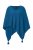 Ulla Popken Knit Pointed Hem Poncho Cerulean - Mikiny & mikiny s kapucí - 