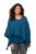 Ulla Popken Knit Pointed Hem Poncho Cerulean - Mikiny & mikiny s kapucí - 