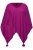 Ulla Popken Knit Pointed Hem Poncho Berry - Mikiny & mikiny s kapucí - 