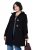 Ulla Popken 829347 Duffle coat Černá - Kabáty - Dámské kabáty pro plnoštíhlé