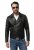 JP1880 830586 Biker bunda z jehněčí nappy Černá - Bundy - Bundy Nadměrné Velikosti - 2XL-8XL