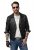 JP1880 830586 Biker bunda z jehněčí nappy Černá - Bundy - Bundy Nadměrné Velikosti - 2XL-8XL
