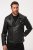 JP1880 830586 Biker bunda z jehněčí nappy Černá - Bundy - Bundy Nadměrné Velikosti - 2XL-8XL
