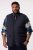 Men+ 464 Vesta prošívaná s college límcem Tmavě modrá - Bundy - Bundy Nadměrné Velikosti - 2XL-8XL