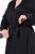 Ulla Popken 834837 Kimono župan s krajkou Černá - Župany - 