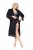 Ulla Popken 834837 Kimono župan s krajkou Černá - Župany - 