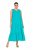 Ulla Popken 839135 Maxi šaty bez rukávů Tyrkysová - Maxi šaty - Maxi šaty pro plnoštíhlé ženy