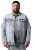 Men+ 394 Džínová bunda s náprsními kapsami Světle modrá - Bundy - Bundy Nadměrné Velikosti - 2XL-8XL