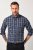 JP1880 Checked Shirt Long Sleeve Kent Collar Anthracite - Košile - Košile 2XL-10XL