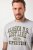 JP1880 T-shirt Short Sleeve Chest Print Grey Melange - Trička - Trička nadměrné velikosti - 2XL-14XL
