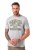 JP1880 T-shirt Short Sleeve Chest Print Grey Melange - Trička - Trička nadměrné velikosti - 2XL-14XL