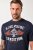 JP1880 T-Shirt Short Sleeve Chest Print Navy - Trička - Trička nadměrné velikosti - 2XL-14XL