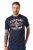JP1880 T-Shirt Short Sleeve Chest Print Navy - Trička - Trička nadměrné velikosti - 2XL-14XL