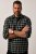 JP1880 Checked Flannel Shirt Long Sleeve Eucalyptus Green - Košile - Košile 2XL-10XL