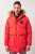 JP1880 Parka Quilted Faux Fur Hood Red - Bundy - Bundy Nadměrné Velikosti - 2XL-8XL