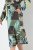 Ulla Popken 845122 Vzorované midi šaty s kapsami Tyrkysová - Midi šaty - Midi šaty pro plnoštíhlé ženy
