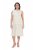 Ulla Popken 847918 Květované šifonové šaty Smetanová - Letní šaty - Dámské letní šaty nadměrných velikostí