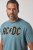 JP1880 849790 AC/DC Classic Logo Tričko Tyrkysově modrá - Trička s kapelami - Kapelová trička ve velikostech 2XL–10XL