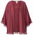 Ulla Popken 849860 Kimono Rezavě červená - Kardigany - Dámské cardigany ve větších velikostech