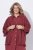 Ulla Popken 849860 Kimono Rezavě červená - Kardigany - Dámské cardigany ve větších velikostech