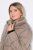 Ulla Popken 850041 Prošívaný kabát Taupe - Kabáty - Dámské kabáty pro plnoštíhlé