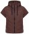 Ulla Popken 851785 Oversize prošívaná vesta s kapucí Hnědá - Vesty - 