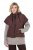 Ulla Popken 851785 Oversize prošívaná vesta s kapucí Hnědá - Vesty - 