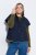 Ulla Popken 851785 Oversize prošívaná vesta s kapucí Tmavě modrá - Vesty - 