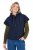 Ulla Popken 851785 Oversize prošívaná vesta s kapucí Tmavě modrá - Vesty - 