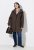 Ulla Popken 851803 Duffle coat Tmavě hnědá - Kabáty - Dámské kabáty pro plnoštíhlé