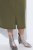 Ulla Popken 853510 Midi šaty s kapsami Khaki - Midi šaty - Midi šaty pro plnoštíhlé ženy