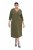 Ulla Popken 853510 Midi šaty s kapsami Khaki - Midi šaty - Midi šaty pro plnoštíhlé ženy