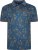 Kam Jeans 5494 Digital Floral Print Polo Blue - Polokošile - Polokošile 2XL-8XL - Trička s límečkem 2XL-8XL