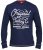 D555 Austin Long Sleeve T-shirt Navy - Trička - Trička nadměrné velikosti - 2XL-14XL