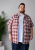 Kam Jeans 6368 Checked Short Sleeve Shirt Red - Košile - Košile 2XL-10XL
