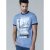 D555 Howie Fine Stripe T-shirt Blue - Trička - Trička nadměrné velikosti - 2XL-14XL