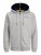Jack & Jones JCOBERG SWEAT ZIP Hoodie Grey Melange - Mikiny & mikiny s kapucí - Mikiny & Mikiny s kapucí 2XL-12XL