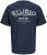 Jack & Jones Yuki Back Print Crew Neck T-Shirt Sky Captain - Trička - Trička nadměrné velikosti - 2XL-14XL
