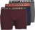 Jack & Jones LICHFIELD Trunks 3-Pack Burgundy - Spodní prádlo - Spodní Prádlo Nadměrné Velikosti 2XL-8XL