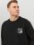 Jack & Jones JCOFILO Crew Neck Sweater with Back Print Black - Mikiny & Mikiny s kapucí - Mikiny & Mikiny s kapucí 2XL-12XL