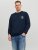 Jack & Jones JCOFILO Crew Neck Sweater with Back Print Navy Blazer - Mikiny & Mikiny s kapucí - Mikiny & Mikiny s kapucí 2XL-12XL