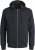 Jack & Jones BRADLEY Zip Hoodi Black - Mikiny & mikiny s kapucí - Mikiny & Mikiny s kapucí 2XL-12XL