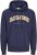 Jack & Jones CALEB Hoodie Navy Blazer - Mikiny & mikiny s kapucí - Mikiny & Mikiny s kapucí 2XL-12XL