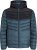 Jack & Jones SPRINT Black Blocking Quilted Hooded Jacket Turquoise Blue - Bundy - Bundy Nadměrné Velikosti - 2XL-8XL