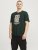 Jack & Jones XMAS Christmas Skull T-Shirt Dark Slate Grey - Trička - Trička nadměrné velikosti - 2XL-14XL